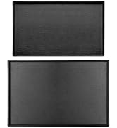Cedilis 2 Pack Rectangular Serving Trays, Non-Slip Multi-Purpose Plastic Cafeteria Tray for Coffe...