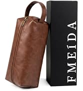 Fmeida Vegan Leather Pencil Case Pouch, Office Supplies Gift for Men Women | Gift Box, Inner pock...