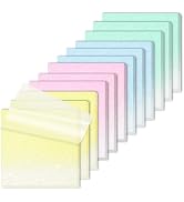 Transparent Glitter Sticky Notes 12 Pack, Sparkly Frosted Gradient 3x3 Inch, High Transparency Gl...