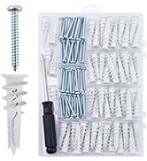 JEGONFRI 100PCS Self Drilling Drywall Anchors and #8 Screws, Wall Anchors for Drywall Heavy Duty ...