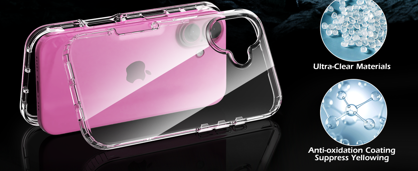 IDweel Hybrid 2 in 1 Durable Crystal Clear Case
