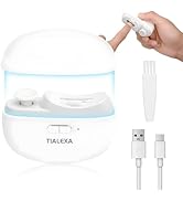 Electric Nail Clippers, 2 in 1 Portable Automatic Nail Trimming Polisher with Lighting & 2 Speed-...