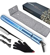 NITION Nano Titanium Hair Straightener 1 inch 3D Floating Heating Plate Smooth Straightening Flat...