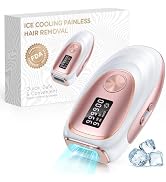 LYSMOSKI Laser Hair Removal with Cooling - 3 IN 1 IPL Hair Removal with 9 Levels, Painless Hair R...