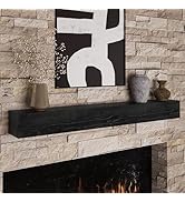 Fun Memories Floating Fireplace Mantel - Handcrafted Wood Mantles for Over Fireplace - Wall Mount...