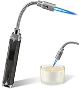 TONYFUL Butane Lighter Long Neck Torch Lighter, Jet Flame Windproof Lighter with Visual Fuel Wind...