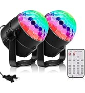 YouOKLight Disco Ball Light, Sound Activated Party Lights with Remote Control, RGB 7 Modes Disco ...
