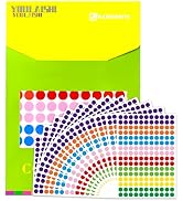 YOULAISHI 8800 PCS Colored Dot Stickers 1/2 Inch Round Dot Stickers Small 8 Color Coding Labels f...