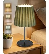 GOEBLESON Small Bedside Table Lamp, Dimmable Table Lamp with 3 Adjustable Color Temperatures, Nig...