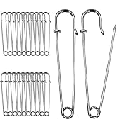 BEADNOVA 4 Inch Large Safety Pins for Clothes Big Safety Pins Heavy Giant Safety Pin for Fashion,...