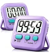 Antonki 2 Pack Digital Timer for Kids Classroom Kitchen Timers for Cooking | With 2*AAA Battery, ...