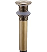 Flybath Sink Drain Antique Brass Bathroom Faucet Small Pop Up Vessel Basin Sink Drain Stopper Wit...