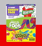 Fruit Roll-Ups, Fruit by the Foot and Gushers Fruit Flavored Snacks Variety Pack, Gluten Free, 16...