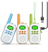 Inspireyes Walkie Talkies for Kids Rechargeable,Toys for Boys and Girls Ages 3-12, 3 Pack Long Ra...