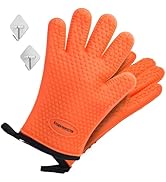Kitchen perfection Torch Orange Pizza Silicone Gloves
