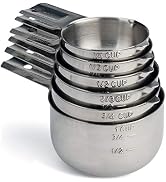 Hudson Essentials Stainless Steel Measuring Cups Set (6 Piece Set)