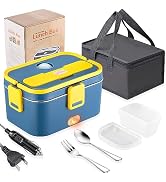 Nifogo Electric Lunch Box Food Heater 60W Heated Lunch Boxes For Adults 1.8l Food Warmer Lunch Bo...