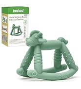 haakaa Rosie Rocking Horse Silicone Teether - Pea Green