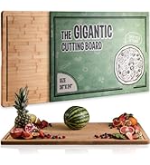 Gigantic Extra Large Cutting Board for Kitchens 36 x 24 - Heavy Duty Bamboo Chopping Boards Butch...