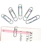 Kaileen Paperclip Pen Holder, Metal Pen Clip for Notebook - 5 Pcs Iridescent Colored Pen Holder C...