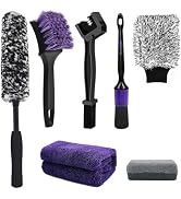 YeewayVeh 7PCS Motorcycle Cleaning & Polishing Kit - Ultimate All-in-One Care with Wax Applicator...