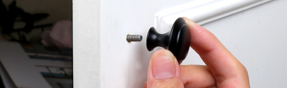 Drawer Knobs, 30mm Black Cabinet Knobs, Drawer Pulls and Knobs, Dresser Knobs, Kitchen Knobs