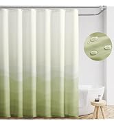 jinchan Ombre Sage Green Ocean Wave Shower Curtain Waterproof Fabric Shower Curtains for Bathroom...