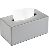 Y-in Hand Tissue Box Cover, Rectangular Facial Tissue Holder with Bottom, Decorative Storage Box ...