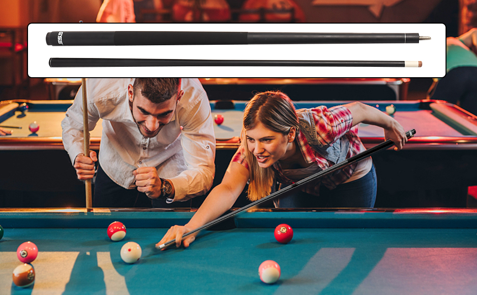 black billiard pool cue sticks set of 4