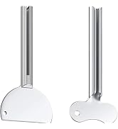 2Pcs Stainless Steel Toothpaste Squeezer, Metal Tube Squeezer Keys Tube Roller Dispenser Tube Wri...