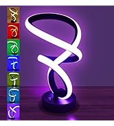 Aialun Modern Spiral RGB Table Lamps Set of 2, Unique LED Dimmable Bedside Touch Nightstand Light...