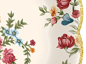 Vintage Floral Tableware Set