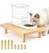 Tarklanda Automatic Cat Feeder Stand Elevated Cat Food Bowl Holder | 2 Adjustable Height (1.6"/3....