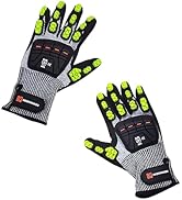 GVCELS Anti-Vibration Gloves for Men Heavy Duty Work Gloves with Grip ANSI/ISO Certified Safety f...
