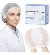 100 Pcs Hair Nets for Women & Men Disposable Bouffant Caps for Food Service Workers Hair Cap Hair...