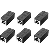 AOPOCKAN TECH RJ45 Coupler,Ethernet Coupler,Cat6 Coupler 6 Pack in Line Coupler for Cat8/Cat7/Cat...