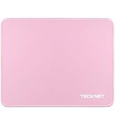 TECKNET Mouse Pad with Anti-fray Stitchin, Waterproof Surface & Non-Slip Rubber Base with Stitche...