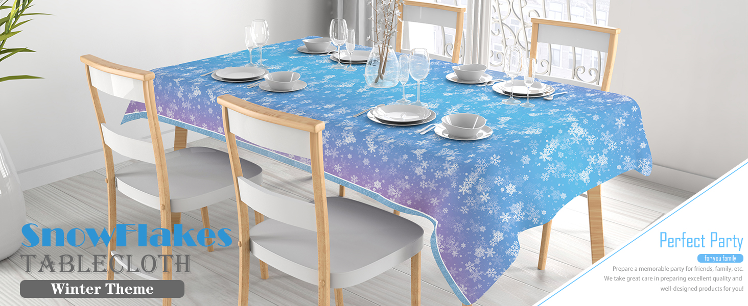 Snowflake Plastic Tablecloth