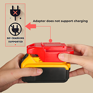 The adapter does not support battery charging functionality.