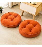 1 MIDDLE ONE Floor Pillow Set of 2, Memory Foam Floor Cushions for Adults, Large Round Meditation...
