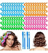 42 Pieces Heatless Waves Hair Curler, No Heat Damage Wavy Hair Curlers with 2 Sets of Styling Hoo...