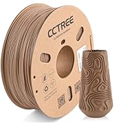 CCTREE Wood PLA+ Filament 1.75mm, Real Wood Fibers Added 3D Printer PLA Plus, Dimensional Accurac...