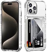 ACANDYA for iPhone 15 Pro Max Case Wallet Clear Protective Phone Case with Credit Card Holder Hea...