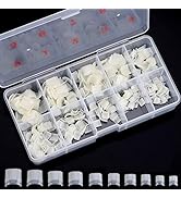 Fake Nails 500PCS Short Square Nail Tips Half Cover French Acrylic Nails