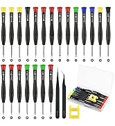 Ainiv Mini Precision Screwdriver Set, 24PCS Small Magnetic Screwdriver with Tweezers & Magnetizer...