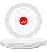 EBIGIC Paper Plate Holders, 8 Packs 10 Inch paper plate holders reusable white Plastic Heavy Duty...