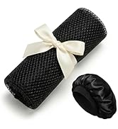 African Net Sponge, Exfoliating Body Scrubber, Soft Satin Silk Bonnet for Men Women Hair Bonnet f...