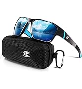 suoso Sports Polarized Sunglasses for Men: TR90 UV400 Protection Sun Glasses Womens Wrap Around G...
