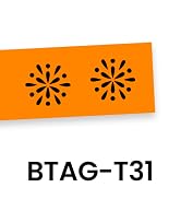 BTAG-T31 Label Tape: Black on Orange