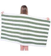 Cotton Paradise, Cabana Stripe Beach Towels, 100% Cotton Extra Large Pool Towels, Oversized Swim ...